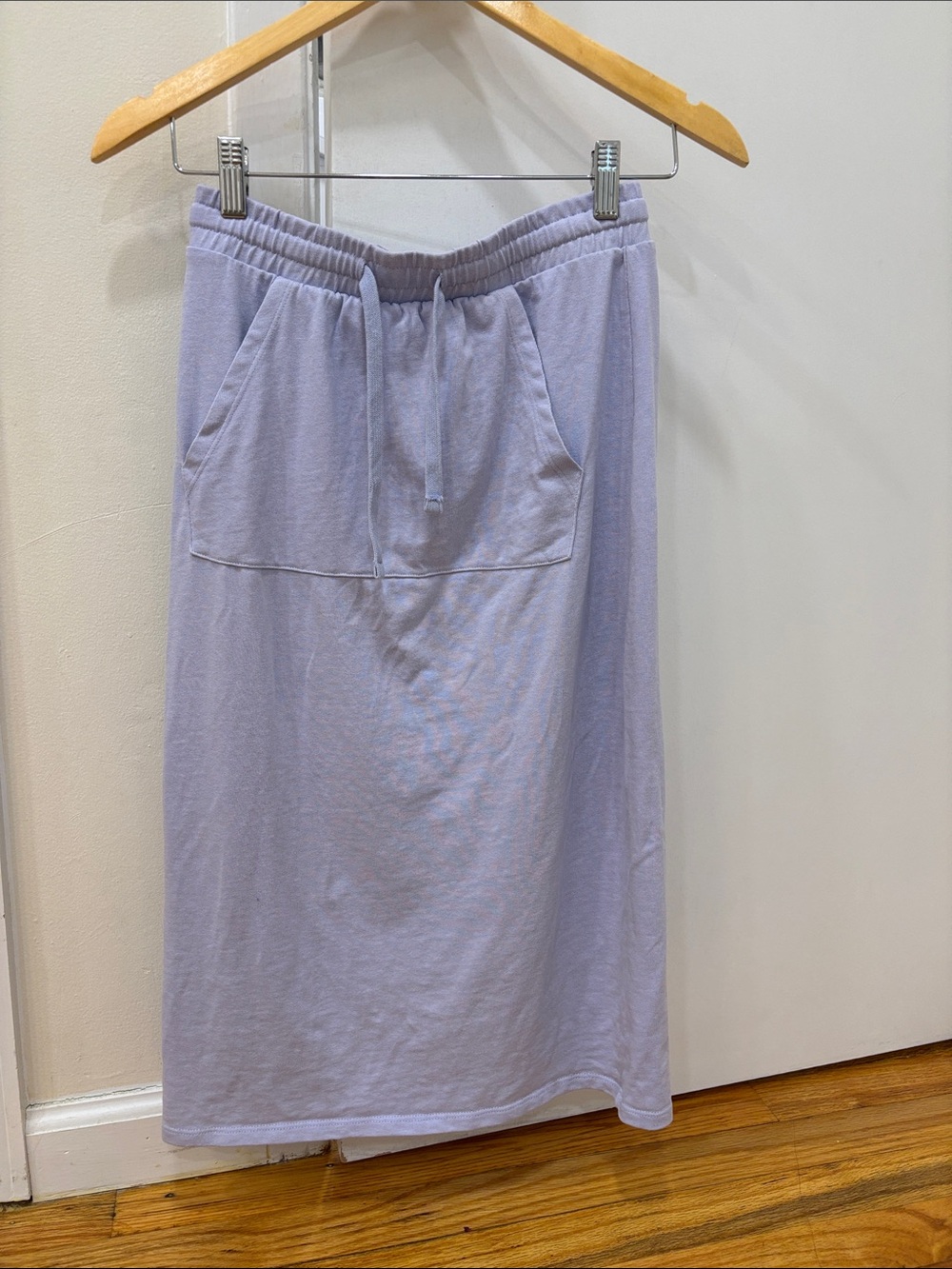 Mango Lilac Drawstring Midi Skirt